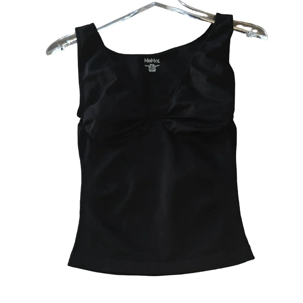 NWOT MeMoi Slim Me Black Casual Sports Shaping Tank Top Undershirt  - Picture 3 of 5